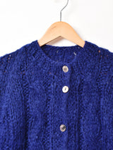 イタリア製 モヘア ケーブルカーディガン