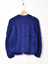 イタリア製 モヘア ケーブルカーディガン