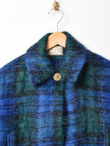 70's   スコットランド製 チェック モヘアケープ