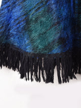 70's   スコットランド製 チェック モヘアケープ