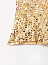 スパンコール スリーブレストップス