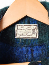 70's   スコットランド製 チェック モヘアケープ