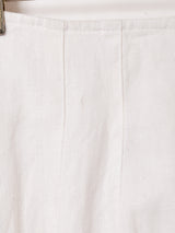 サイドボタン リネン タイトスカート