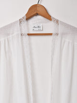 70's  アメリカ製 ドット柄 レース 刺繍 ガウン