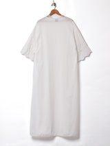 70's  アメリカ製 ドット柄 レース 刺繍 ガウン