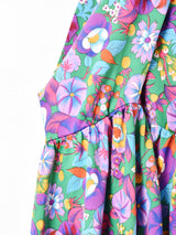 花柄 ホルターネック スリーブレス マキシワンピース