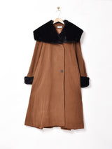 ファーカラーコート