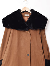 ファーカラーコート