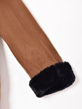 ファーカラーコート