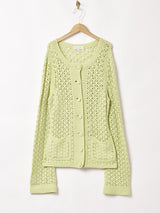 クロシェ 長袖カーディガン