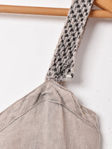 イタリア製 リネン レースデザイン キャミソールワンピース