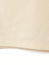 花刺繍 カットワーク ノーカラートップス