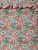 総柄 長袖 ボウタイブラウス