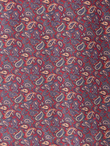 ペイズリー柄 フリルネック 長袖ブラウス