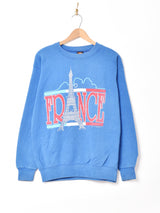 エッフェル塔プリントスウェットシャツ