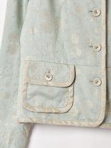 織柄 ラウンドカラージャケット