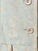 織柄 ラウンドカラージャケット