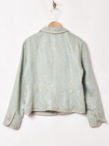 織柄 ラウンドカラージャケット