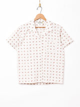 Emerald Motelスモールペイズリー柄 オープンカラー 半袖シャツ