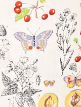 Emerald Motel フルーツ ボタニカル パターン リネンミックス 半袖シャツ