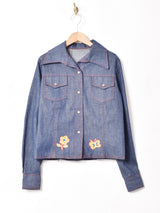 70's パッチ付き デニムシャツ