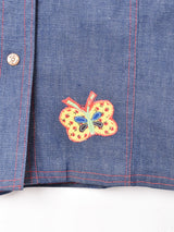 70's パッチ付き デニムシャツ