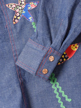 70's パッチ付き デニムシャツ