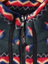 総柄 プルオーバー フリース ジャケット