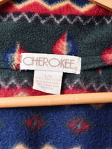 総柄 プルオーバー フリース ジャケット