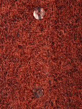 襟付き シャギーカーディガン