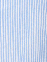 【2色展開】TEMPTATIONストライプ柄 バンドカラー半袖シャツ