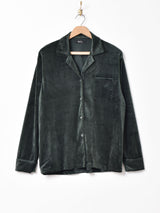 【3色展開】Meridian オープンカラー ベロアシャツ