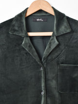 【3色展開】Meridian オープンカラー ベロアシャツ