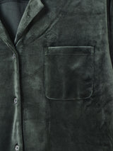 【3色展開】Meridian オープンカラー ベロアシャツ