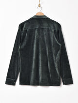 【3色展開】Meridian オープンカラー ベロアシャツ