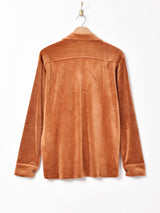 【3色展開】Meridian オープンカラー ベロアシャツ