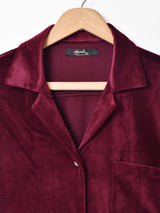 【3色展開】Meridian オープンカラー ベロアシャツ