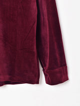 【3色展開】Meridian オープンカラー ベロアシャツ