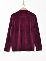 【3色展開】Meridian オープンカラー ベロアシャツ