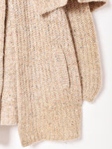 ケープ付き ミックスヤーン モヘアカーディガン