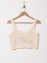 Meridian 花刺繍 クロシェキャミソール