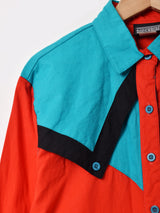 アメリカ製 切り替えデザイン 長袖シャツ