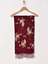 カウボーイ柄 フリンジ スカーフ