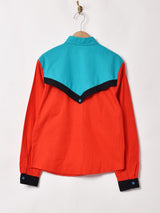 アメリカ製 切り替えデザイン 長袖シャツ