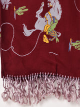 カウボーイ柄 フリンジ スカーフ