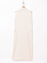 【2色展開】Meridianリネン サファリワンピース