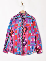 ネイティブ柄 長袖 デザインシャツ