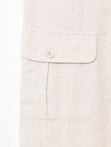 【2色展開】Meridianリネン サファリワンピース