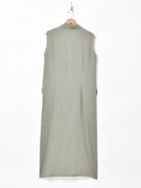 【2色展開】Meridianリネン サファリワンピース