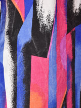 スタンドカラー 総柄 長袖 デザインシャツ